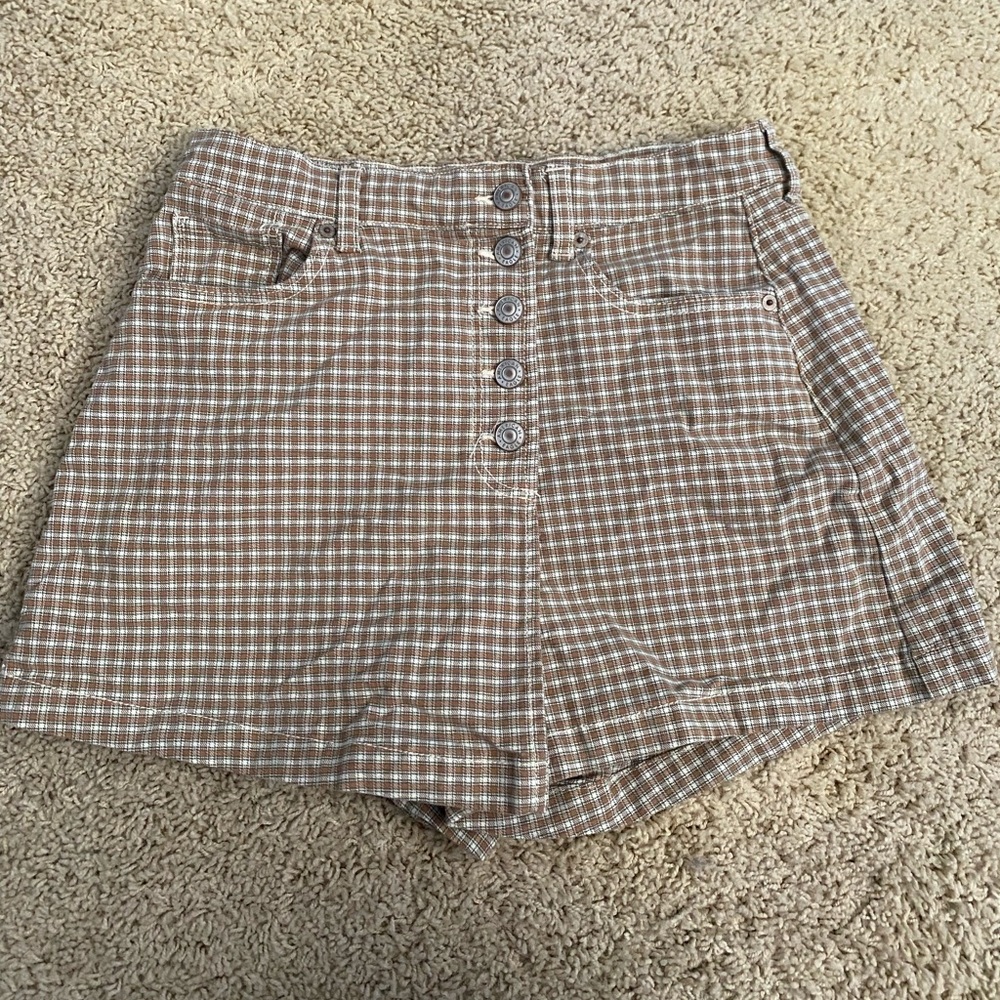 plaid skort